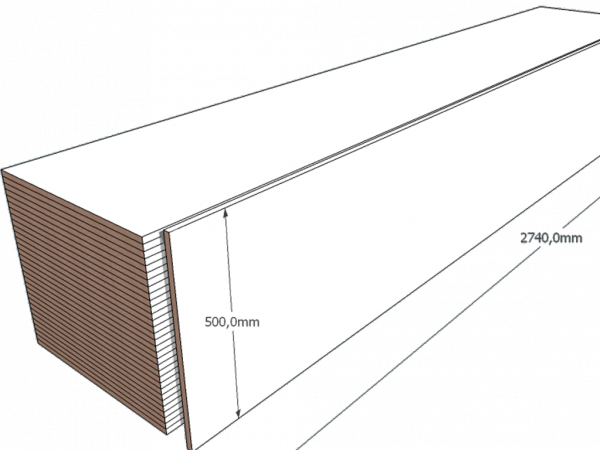 PAINEL 50 MDF BRANCO 15mm 1 LADO FITADO 2,74 x 0,50 - A