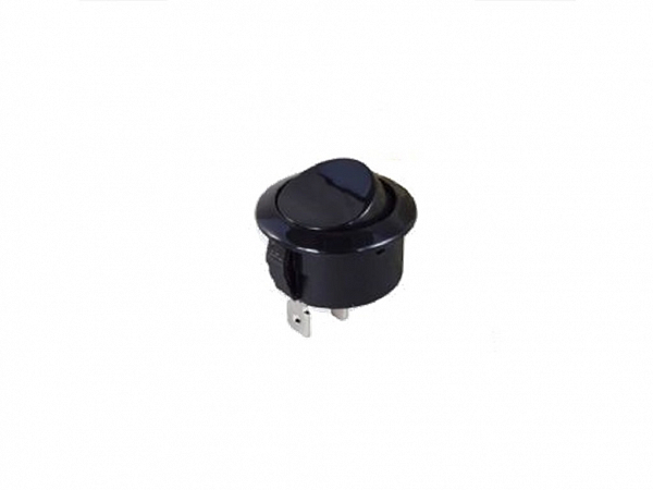 INTERRUPTOR 2P 12A REDONDO EMBUTIR PRETO - LED LINE