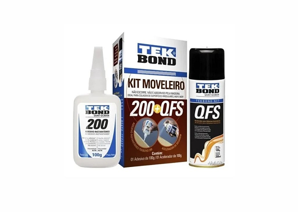 KIT MOVELEIRO 200 100g + ACELERADOR QFS 200ml - TEK BOND