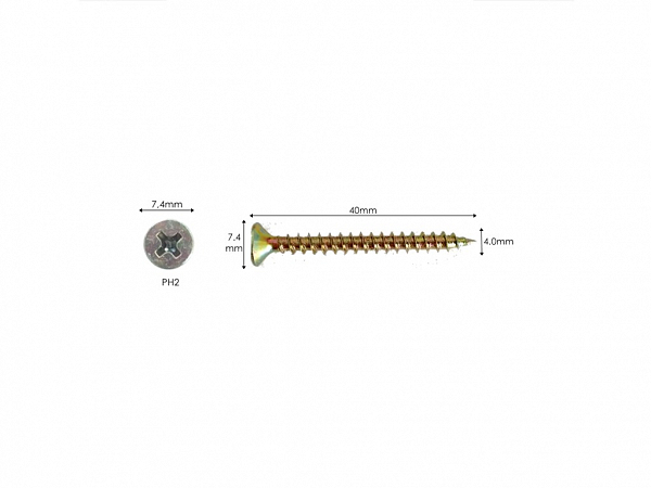 PARAFUSO ENCARTELADO 4 X 40mm C/ 20 UNIDADES