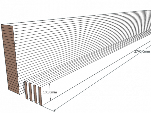 PAINEL 10 MDF BRANCO 15mm 1 LADO FITADO 2,74 x 0,10