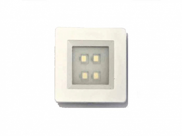 LUMINARIA LED QUAD. 40 x 40mm 4 LEDS LUZ FRIA BRANCA - BLASS