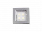 LUMINARIA LED QUAD. 40 x 40mm 4 LEDS LUZ FRIA CROMADA - BLASS