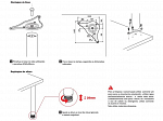 PÉ DE MESA AÇO H730 x D60mm BRANCO - HARDT