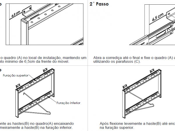 CALCEIRO TELESC,  TUB 380 x 220  x  450MM 12 VARAS..