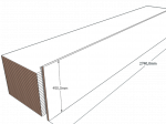 PAINEL 45 MDF BRANCO 15mm 1 LADO FITADO 2,74 x 0,45