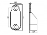 SUPORTE CABIDE OBLONGO CANTO - CRO MOD 310