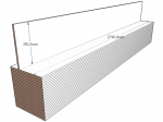 PAINEL 35 MDF BRANCO 15mm 1 LADO FITADO 2,74 x 0,35