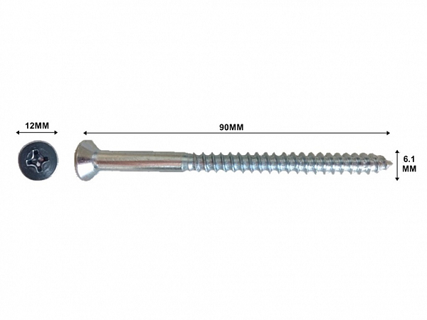 PARAFUSO ENCARTELADO 6,1 X 90mm C/ 5 UNIDADES