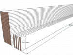 PAINEL 15 MDF BRANCO 15mm 1 LADO FITADO 2,74 x 0,15