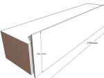 PAINEL 60 MDF BRANCO 15mm 1 LADO FITADO 2,74 x 0,60 - A