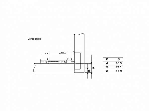 DOBRADIÇA C/ AMORTECEDOR CLIP-ON RETA 4F - HARDT