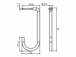 SUPORTE CABIDE REDONDO CENTRAL 340 CROMADO - BLASS