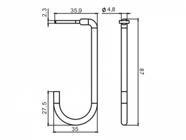 SUPORTE CABIDE REDONDO CENTRAL 340 CROMADO - BLASS