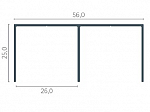 TRILHO ALUM. DUPLO SUP. 2M RM030 - ROMETAL