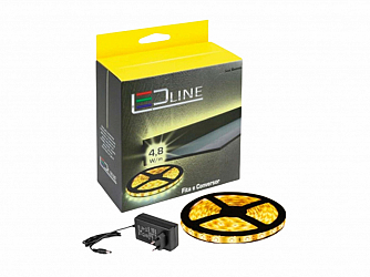 FITA  60 LED 3528 - 3000K 5MT C/ FONTE 2A 12V - LED LINE