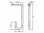 SUPORTE CABIDE OBLONGO CENTRAL 330 CROMADO - BLASS