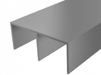 TRILHO ALUM. DUPLO SUP. 2M RM030 - ROMETAL