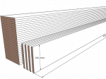 PAINEL 20 MDF BRANCO 15mm 1 LADO FITADO 2,74 x 0,20