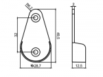 SUPORTE CABIDE REDONDO CANTO - CRO MOD 320