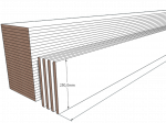 PAINEL 25 MDF BRANCO 15mm 1 LADO FITADO 2,74 x 0,25