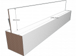 PAINEL 40 MDF BRANCO 15mm 1 LADO FITADO 2,74 x 0,40