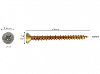 PARAFUSO ENCARTELADO 4 X 45mm C/ 50 UNIDADES